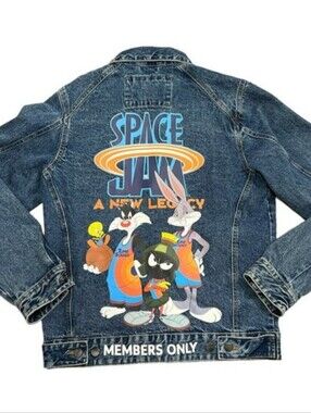 Members Only Denim Jacket Space Jam S